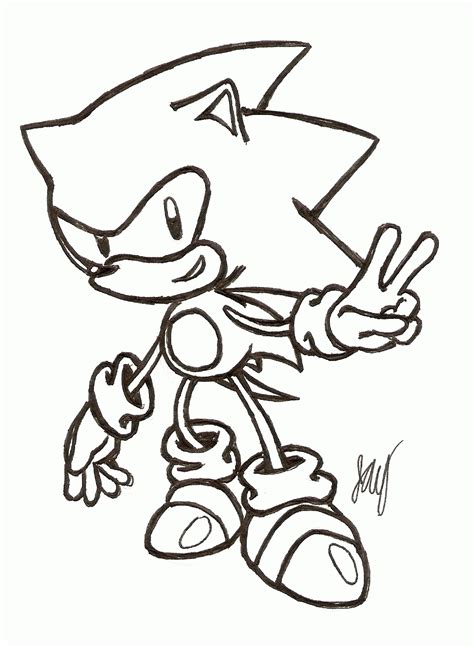 Sonic The Hedgehog For Coloring Clip Art Library