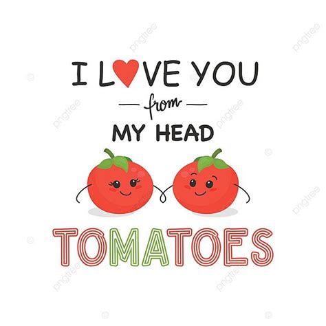 Cute Tomato Couple In Lovevector Design For Holidays Vector Tomatoe