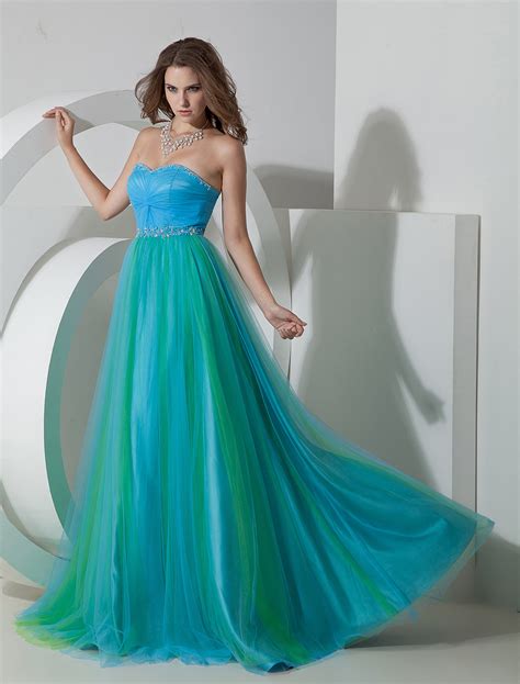 Two Tone Prom Dress Twisted Ruched Lace Up Tulle Satin Dress