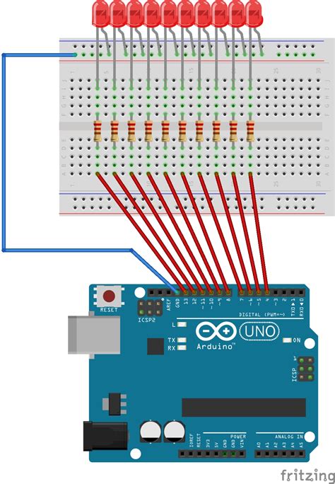 Arduino Led Projects For Beginners Flowing LED Lights With Arduino Uno