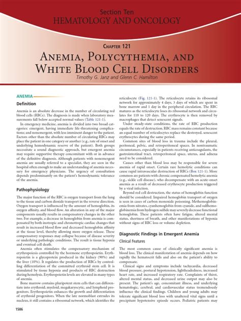 Anemia Polycythemia And White Blood Cell Disorders Pdf Anemia