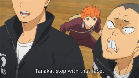 Maybe you would like to learn more about one of these? Lol dat face Tanaka | Haikyuu, Haikyuu anime, Haikyuu funny