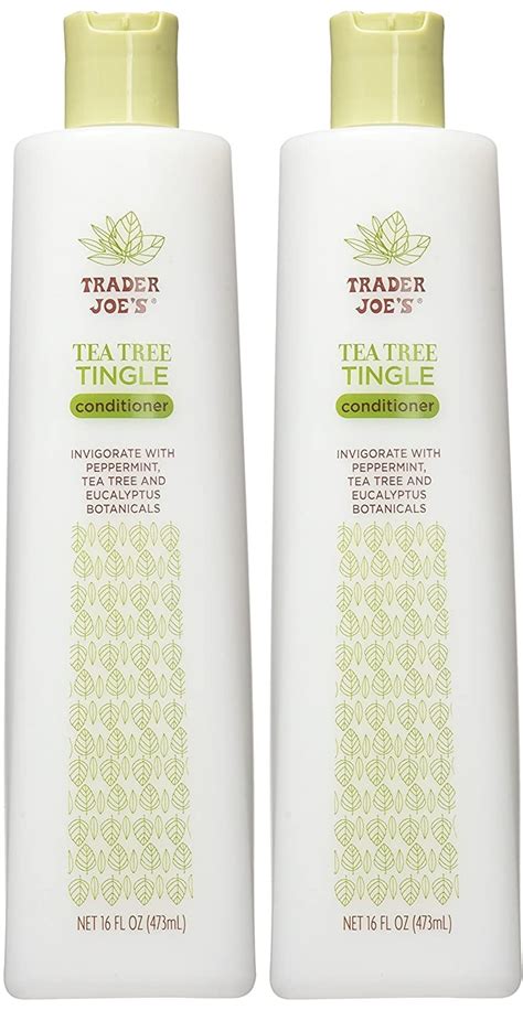 trader joe s tea tree tingle conditioner with peppermint and eucalyptus 2 pack