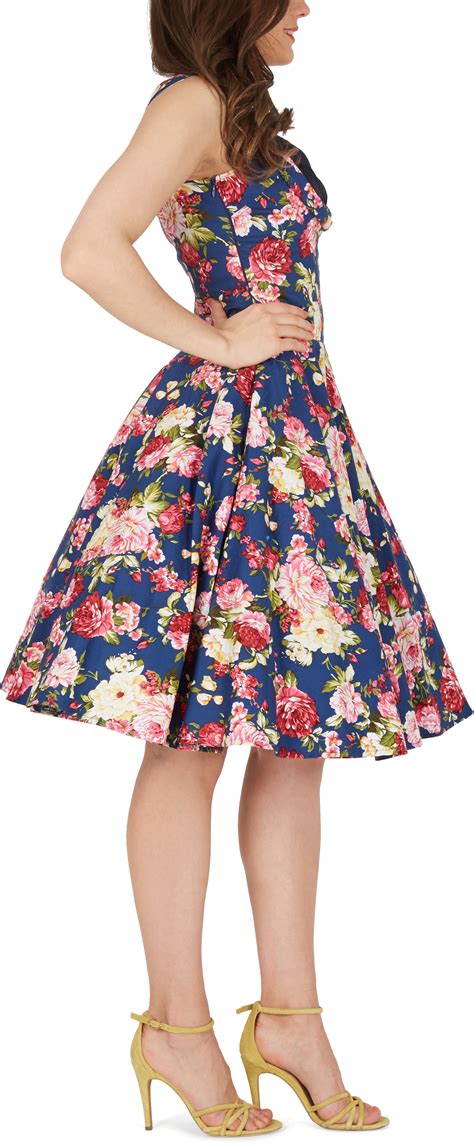 aura classic divinty vintage 50 s full circle floral rockabilly swing dress ebay