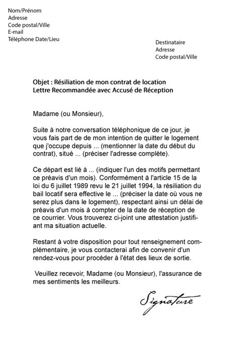 Lettre Type RãSiliation De Bail Par Le Locataire Belgique Financial