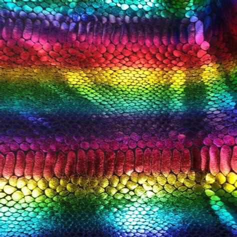 Rainbow Snakeskin Spandex Barrys Fabrics