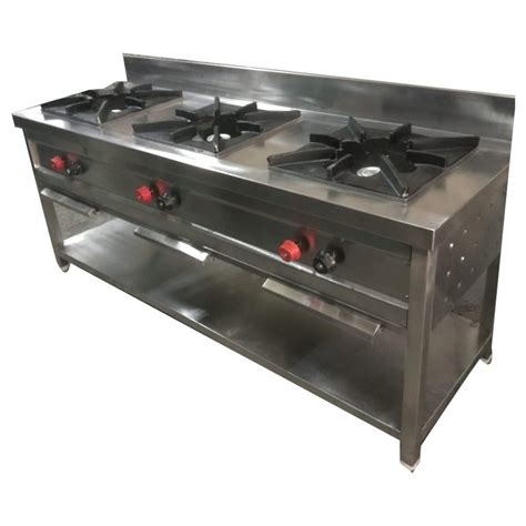 3 Lpg Stainless Steel Three Burner Range For Restaurant At Rs 20000 In