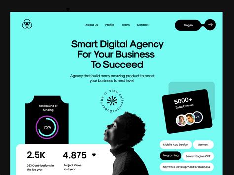 Digital Agency Landing Page By Ghulam Rasool 🚀 For Upnow Studio On Dribbble