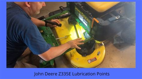 John Deere Z335e Zero Turn Mower Lubrication Points Youtube