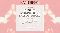 Princess Antoinette of Saxe-Altenburg Biography - Duchess consort of ...