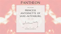 Princess Antoinette of Saxe-Altenburg Biography - Duchess consort of ...