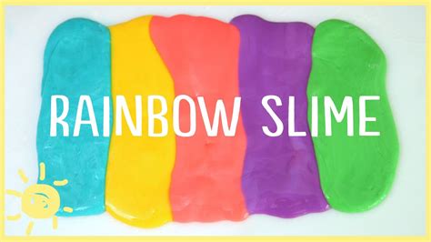 Diy How To Make Slime Without Borax Rainbow Slime Youtube