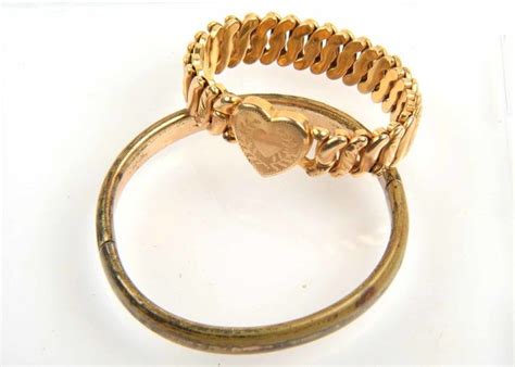 Vintage 1940s LaMode Sweetheart Expansion Bracelet And 10k Gold Filled