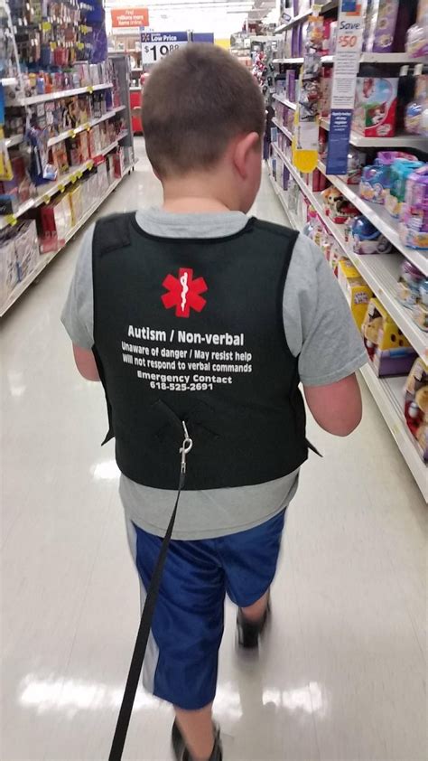 Autism Medical Alert Safety Weighted Pressure Vest With Etsy