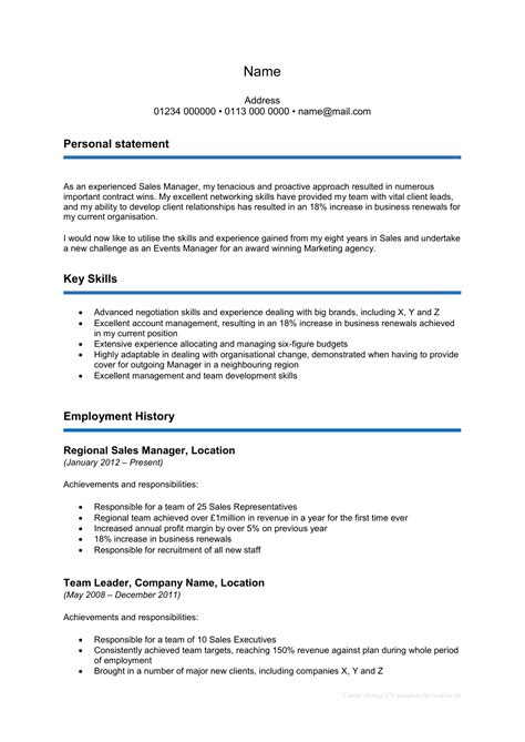 Personal Cv Statement How To Write A Personal Statement For A Resume