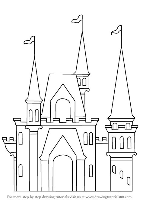 Learn How To Draw A Castle For Kids Castles Step By Step Drawing