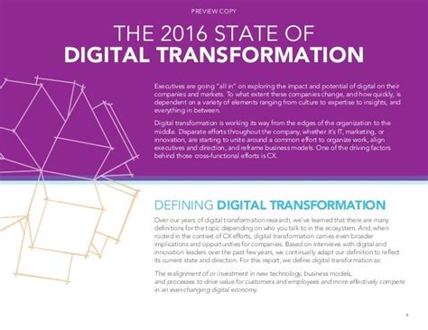 Research Report The 2016 State Of Digital Transformation