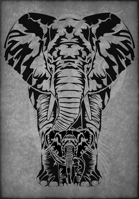 Elephant Matriarch Tribal Tattoo By Amoebafire On Deviantart