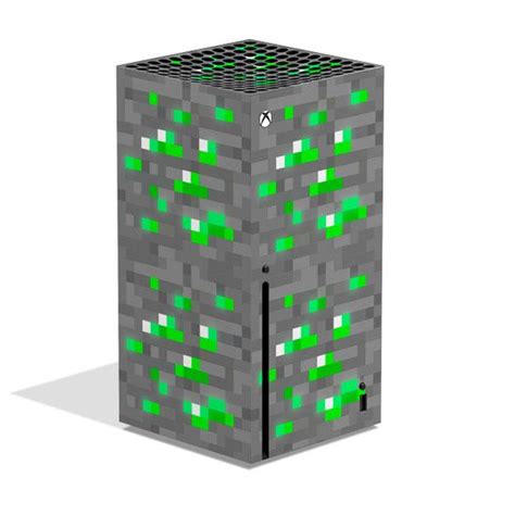 Pixel Emerald Block Minecraft Inspired Xbox Series X Skin Custom