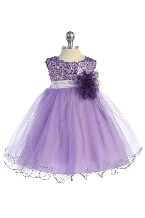 Lavender Sequin Tulle Infant Flower Girl Dress Flower Girl Dresses