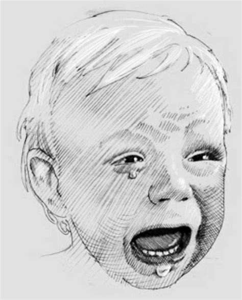 On Galbbaby Crying Drawing Baby Drawing Anatomy