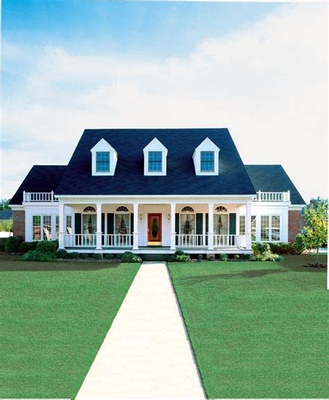 Elevation Cape Cod Colonial Country Southern House Plan Jhmrad 101776
