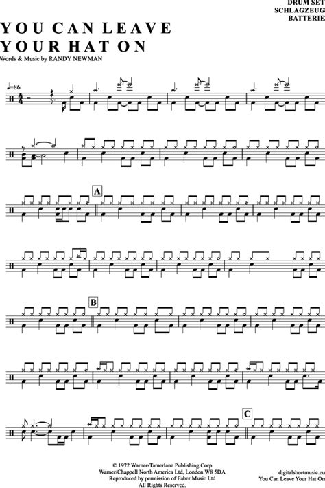 You Can Leave Your Hat On Drums Pdf Noten Von Joe Cocker In