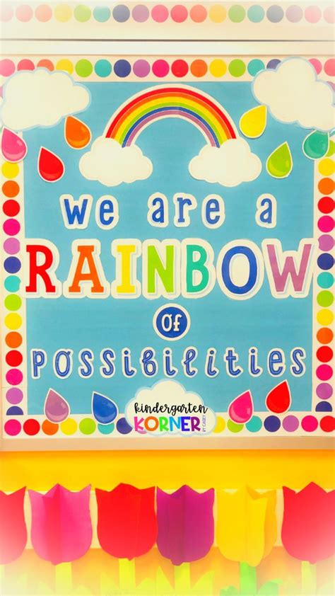 This Rainbow Bulletin Board Set Is A Must Have For Your Colorful