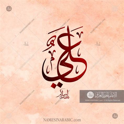 Ali Name In Arabic Calligraphy Arabic Calligraphy Art Arabic