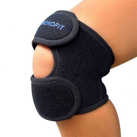 Dual Patella Strap Best Knee Brace For Osgood Schlatter Blue Logo Ebay