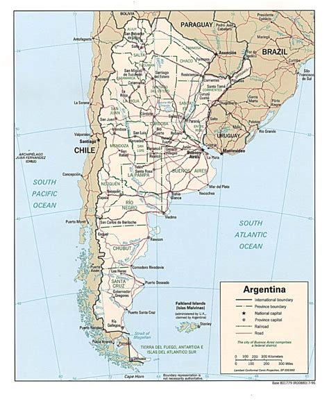 Argentinienkarte Weltatlas