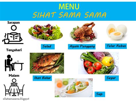 Dah lama tak share menu diettapi nie rida nak share menu diet simple siap resepi. Sihat Sama Sama: Menu Sihat Sarapan Pagi, Makan Tengahari ...