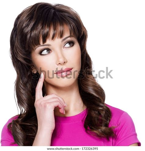 Closeup Face Young Thinking Girl Over Stock Photo 172326395 Shutterstock