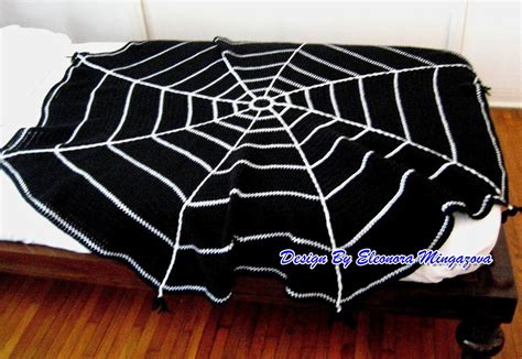 Love Crochet Spider Web Halloween Afghan Throw Blanket 60 Halloween Spider Web