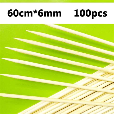 60cm X 6mm 100pcs Long Bamboo Skewers High Quality Tornado Potato