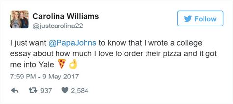 Teenager Gets Accepted To Yale Thanks To Her Creative Pizza Essay About Papa John S And Their