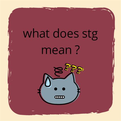 What Does Stg Mean Meaningdefinition Examples 2018