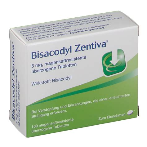 It is typically prescribed for relief of episodic and chronic constipation and for the management of neurogenic bowel dysfunction. Bisacodyl Zentiva® magensaftresistente Tabletten - shop ...