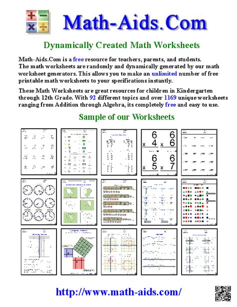 Math Aids Com Division Worksheet