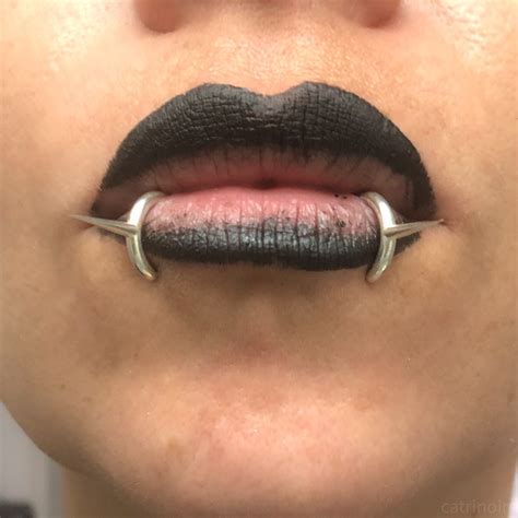 Spiky Fake Lip Ring Lip Cuff Lippie Snake Bites Lip Etsy