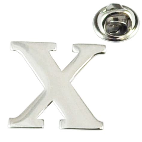 Alphabet Letter X Lapel Pin Badge From Ties Planet Uk