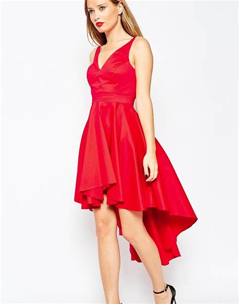 Lyst Asos Prom Dress With High Low Hem In Red