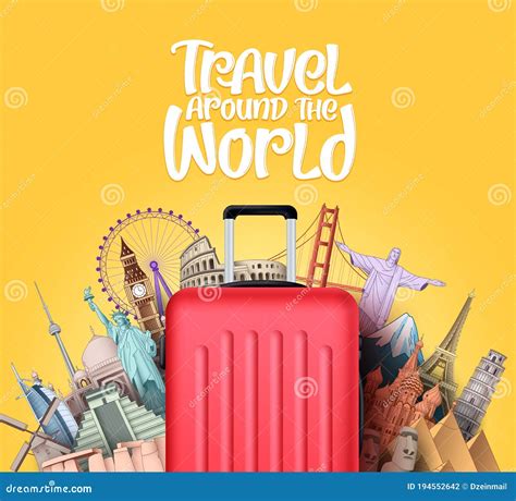Travel Around The World Vector Design Travel In Famous Tourism