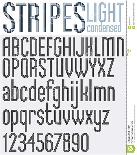Stripes Retro Style Graphic Font Stock Vector Illustration Of Trendy