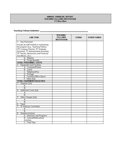 Annual Financial Report Word Templates At
