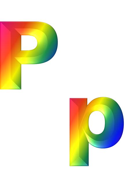 Rainbow Letter P