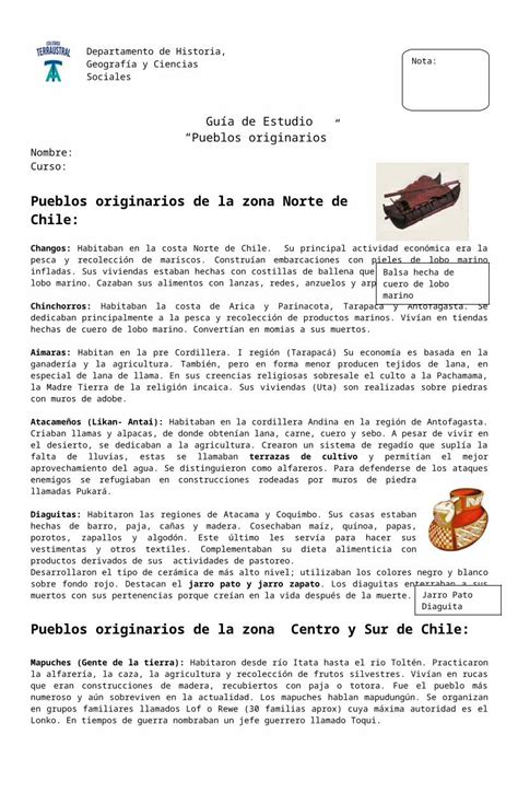 Guía Pueblos Originarios De Chile Cuarto Básico Download Doc