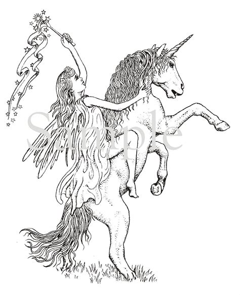 Fairy And Unicorn Coloring Pages In 2021 Unicorn Coloring Pages