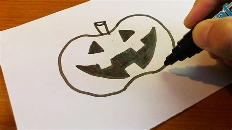 Very Easy How To Draw A Halloween Jack O Lantern 2016 Art On Paper