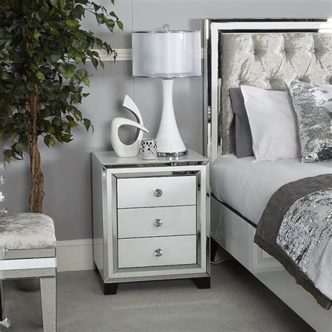 We have 20 images about bedroom furniture glass including images, pictures, photos, wallpapers, and more. Madison White Glass 3 Drawer Mirrored Bedside Cabinet ...